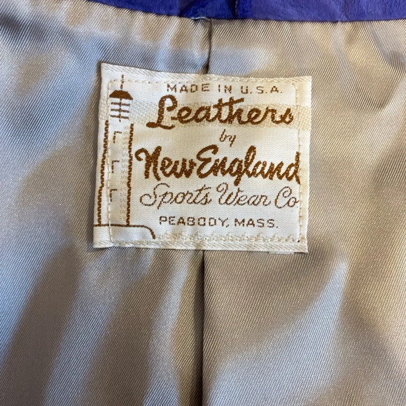 Leathers By New England Purple Suede Jacket Size Medium - Picture 5 of 9